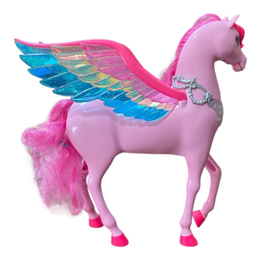 Barbie Doll Toy, Pegasus Pink Winged Horse Toy Inspired A Touch of Magic TV Show - Picture 4 of 11